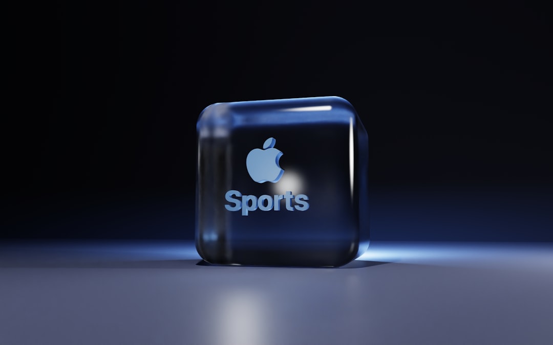 Apple sports logo on a dark background